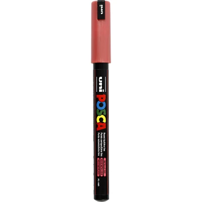 Afbeelding van uni ball Paint Marker op waterbasis Posca PC 1MR metaalrood 6 stuks