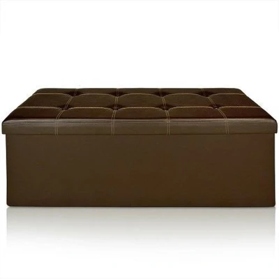 Afbeelding van Casaria Zitbank met Opbergruimte 115x40x40cm 131L Kunstleer Bruin