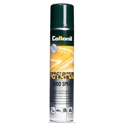 Afbeelding van collonil vario spray impregneerspray voor bewerkte materialen of materiaalcombinaties van leer, stretch, textiel, vacht, perlato metalic, nubuk en suède