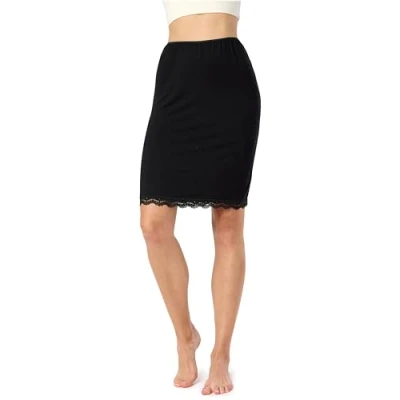 Afbeelding van Bellivalini BLV BLV50 176 UW Dames Onderrok kort elastisch licht Viscose Zwart 3XL