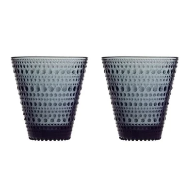 Afbeelding van Iittala Kastehelmi Drinkglas 30 Cl Set Van 2 Donkergrijs