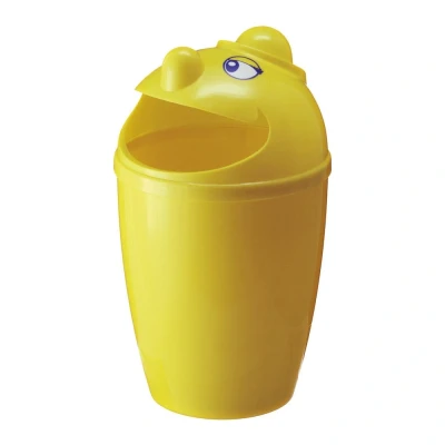 Afbeelding van Afvalbak met gezicht 75 ltr. Geel