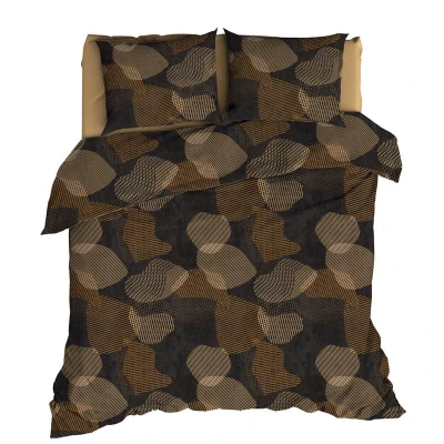 Afbeelding van Satin d&#039;Or Bionic Dekbedovertrek Extra breed 260x200/220 cm Antra Brons