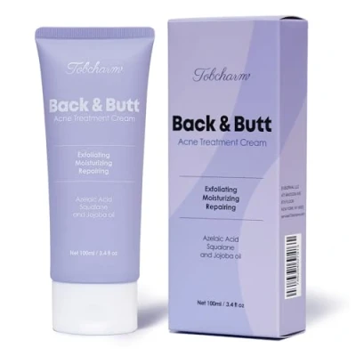 Image de Traitement anti acné des fesses, crème corporelle de force maximale pour le dos, les cuisses et la poitrine, lotion nettoyante homme femme, nettoyant moussant kystique