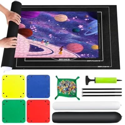 Afbeelding van VFANDV puzzelmat 1000 1500 2000 3000 stukjes puzzel rolmat draagbare opbergmat voor 100 x 140 cm