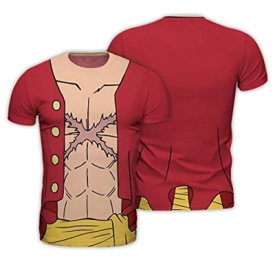 Image de ABYstyle One Piece Replica T Shirt Luffy New World Rouge Homme (L)
