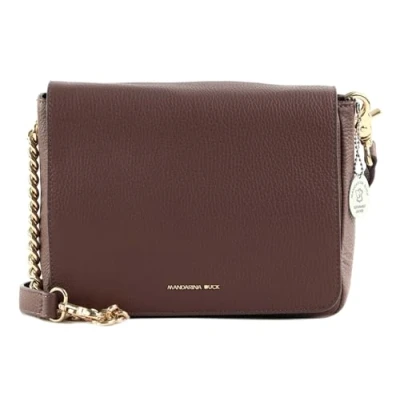 Afbeelding van MANDARINA DUCK Leren Schoudertas Mellow Leather Hunting Bag Balsamic Mauve