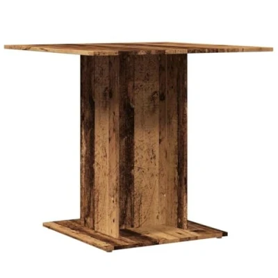 Afbeelding van vidaXL Eettafel 80x80x75 cm bewerkt hout oud houtkleurig