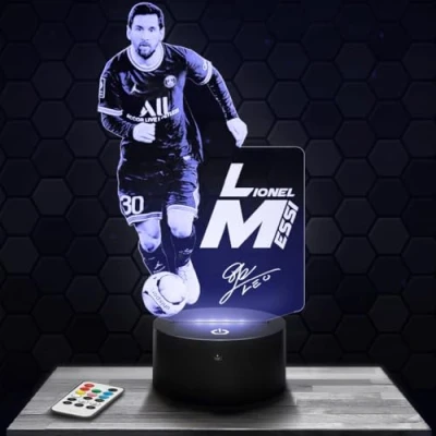 Afbeelding van Messi 2022 Nachtlampje Touch met 3D ledillusie, cadeau idee, Kerstmis, verjaardag, jongens en meisjes, nachtlamp, kinderkamer of volwassenen, TOP