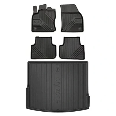 Afbeelding van MOTOS Rubberen automatten en kofferbakmat set voor Volkswagen Tiguan II sinds 2015. Verbeter je reiscomfort met 3D antislip automat vloermatten