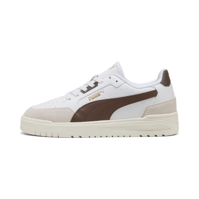 Image de PUMA Shuffle Downtown Sneakers Unisex, Chaussures, Blanc/Flat Bronze/Vapor Gris, 44