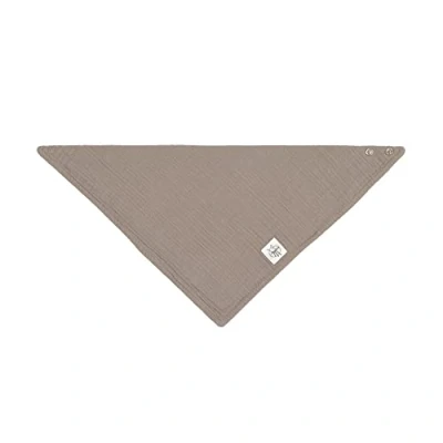 Afbeelding van LÄSSIG Babykindermusclin, driehoek, katoen, drukknop, tweelaags, bandana, taupe