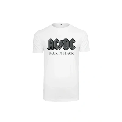 Afbeelding van Mister Tee ACDC BACK IN Black Tshirt print, Heren, Maat: Large, White
