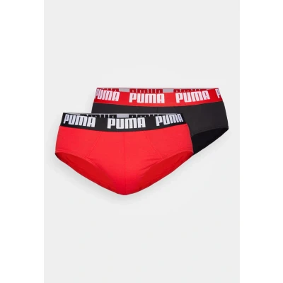 Afbeelding van Puma MEN Everyday Brief 2 PACK Slip, Heren, Maat: Medium, Red/black