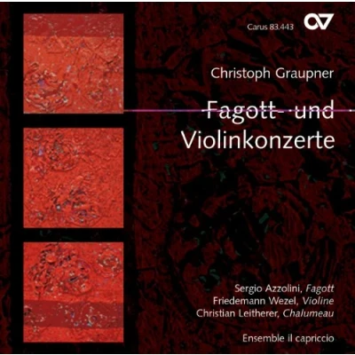 Afbeelding van Sergio Azzolini, Friedemann Wezel, Christian Leitherer, Ensemble Il Capriccio Graupner: Fagott Und Violinkonzerte (CD)