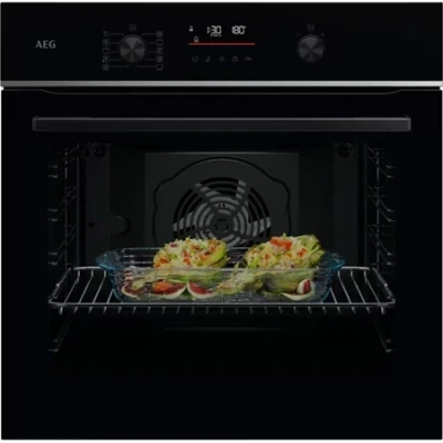 Afbeelding van AEG TU5PB401SB 5000 SurroundCook Inbouw Heteluchtoven Zwart solo oven Inhoud: 72 Liter
