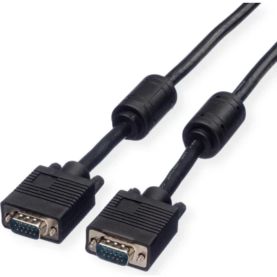 Afbeelding van ROLINE SVGA High Quality Kabel met ferrietkernen + DDC, HD15M/M, 15pins, 15 m