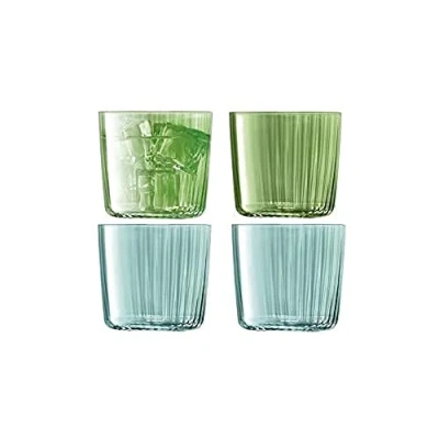Afbeelding van L.S.A. Gems Tumbler Glas 310 ml Set van 4 Stuks Assorti Groen