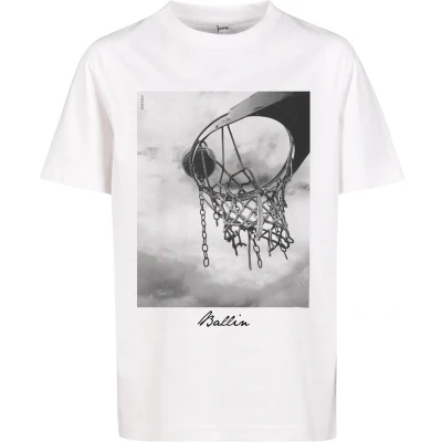Afbeelding van Mister Tee Ballin Tshirt print voor kinderen, Maat: 146/152, White