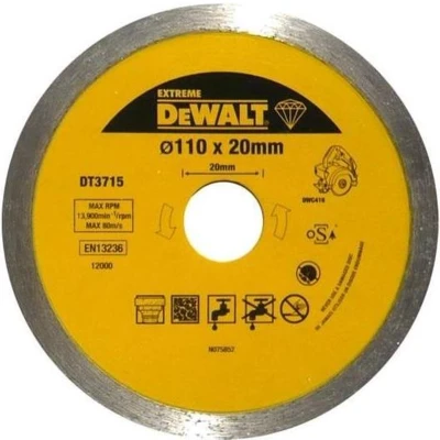 Afbeelding van DeWalt DT3715 Diamantdoorslijpschijf 110 x 20 1,6mm tegels &amp; natuursteen