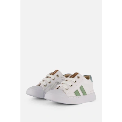 Afbeelding van Veterschoenen Meisjes, jongens white green Leer Shoesme Maat 23