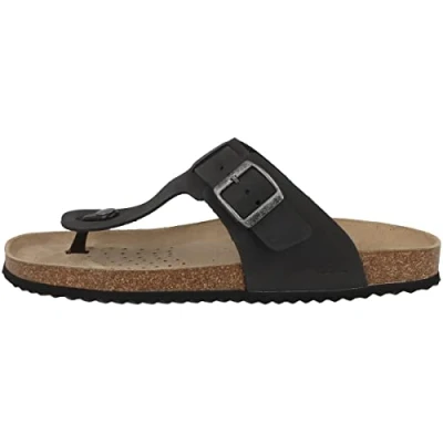 Afbeelding van Geox Ghita Teensandalen, Heren, Maat: 40, Black Nubukleer