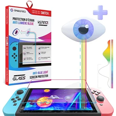 Image de Oniverse Ecran de protection anti lumiere bleue en verre trempe (Switch)