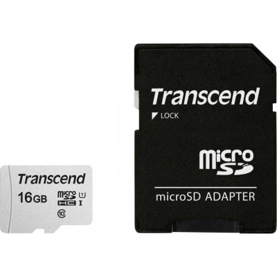 Afbeelding van Transcend 16GB micro SD Class 10 U1 300S geheugenkaart