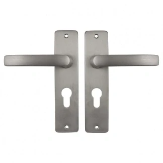 Afbeelding van Deurklink met cilinderschild Starx 55 mm (Aluminiumm, RVS)