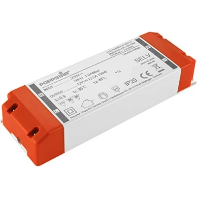 Afbeelding van Poppstar LED Trafo transformator 230 V AC / 12 DC 12,5 A 150 W