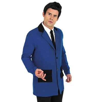 Afbeelding van Fun Shack Teddy Boy kostuum voor heren, blauw, maat XL