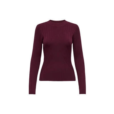 Afbeelding van Jacqueline de Yong Trui Jdykate L/s Pullover Knt 15207694 Maroon Banner Dames Maat L