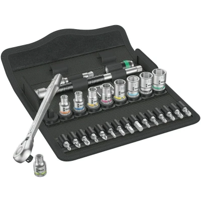 Afbeelding van Wera 5004018001 Zyklop Metal Ratelset met omschakelpal 1/4&quot;