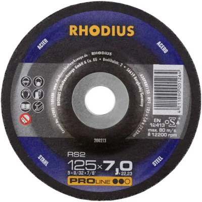 Afbeelding van Rhodius 200184 RS2 Afbraamschijf gebogen Diameter 115 mm Boordiameter 22.23 Staal 1 stuk(s)
