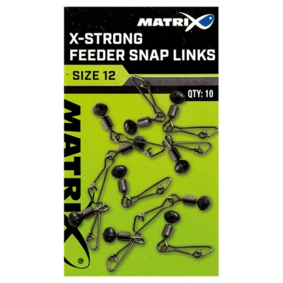 Afbeelding van Matrix X Strong Feeder Snap Links (10 pcs) Maat : 10