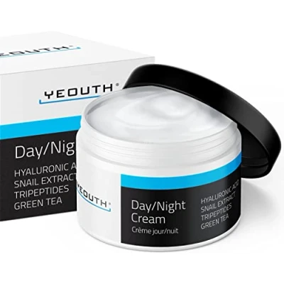Afbeelding van YEOUTH gezichtscrème voor dag en nacht met hyaluronzuur slakkenmucine, hydraterende verzorging 24 uur, 60 ml