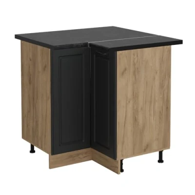 Afbeelding van Vicco Hoekkast R Line, Antraciet landhuis/Krachtige Eik goud, 75.6 cm , WB
