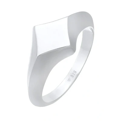 Afbeelding van Elli GEO LOOK Ring, Dames, Maat: 54, Silber