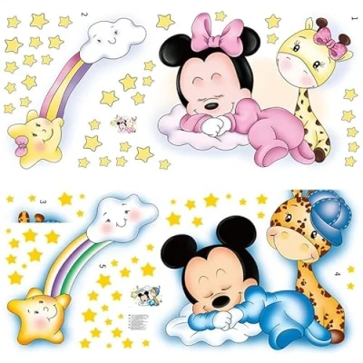 Afbeelding van Kibi romantische meisjesbloem vlinder afneembare muursticker kinderen baby slaapkamer bloemkind DIY decoratie sticker fee