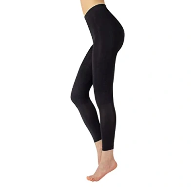 Afbeelding van CALZITALY Anti cellulitis behandeling, massage toning pyjama, activeert microcirculatie, modder en cafeïne verwarmingsgel (L XL, zwart)