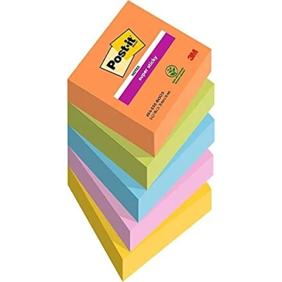 Afbeelding van Memoblok 3M Post it 654 Super Sticky 76X76mm BOOS
