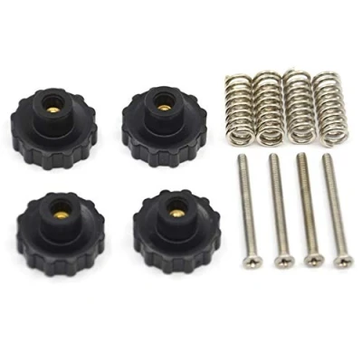 Afbeelding van Befenybay 4 stuks handgedraaide nivelleringsmoeren met een diameter van 22 mm + verwarmingsplaatveren M3 x 35 schroeven voor ANYCUBIC Mega Hot Bed/Platform 3D printer