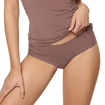 Afbeelding van Sloggi dames ZERO Feel naadloze hipster in de kleur Lichtbruin, maat: XS