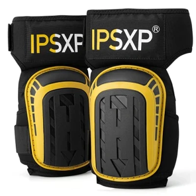 Afbeelding van IPSXP Professionele kniebeschermers voor werk, tegelkniebeschermers, tuinieren en constructie, met dubbel dik gelkussen verstelbare antislip riemen, 1 paar