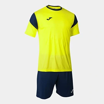 Afbeelding van Joma Phoenix Voetbalset Korte Mouw Heren Fluogeel / Marine Maat: M