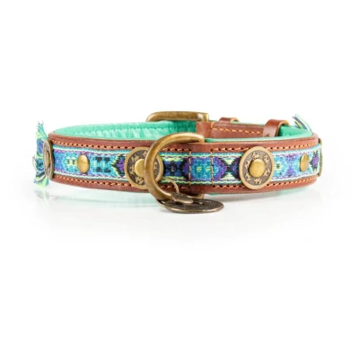 Afbeelding van Dwam Halsband Boho Juan Blauw&amp;Turquoise Hondenhalsband 29 33x2.5 cm