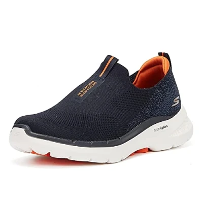Afbeelding van Skechers Go Walk 6 216202 NVOR, Mannen, Marineblauw, Sneakers,Sportschoenen, maat: 42,5