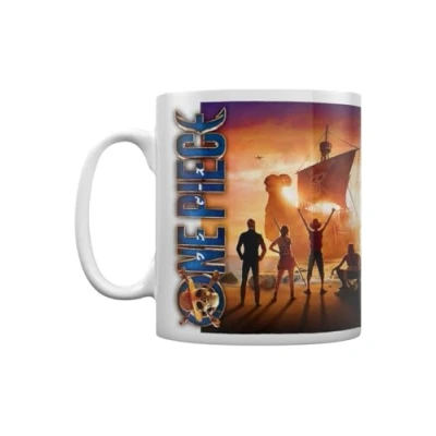 Afbeelding van One Piece Sail koffiekopjes (één maat) (oranje/blauw/wit)