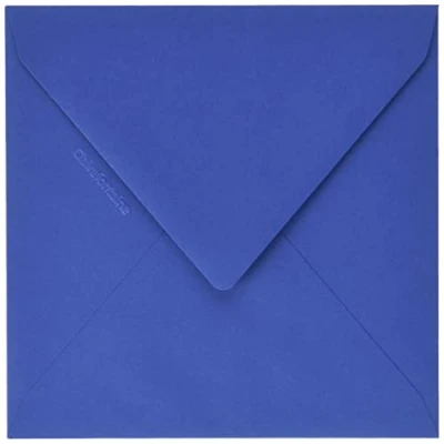 Afbeelding van Clairefontaine 5648C, verpakking met 20 enveloppen, vierkant, 14 x cm, 120 g/m², kleur: donkerblauw, uitnodiging voor evenementen en overeenkomst, Pollen serie, glad papier van hoge kwaliteit