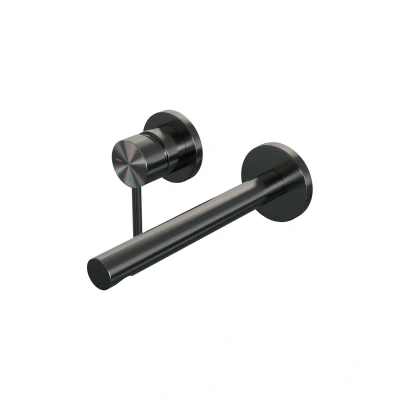 Afbeelding van Brauer Rechte uitloop Rechts Lang smal Rozetten Geborsteld Gunmetal PVD